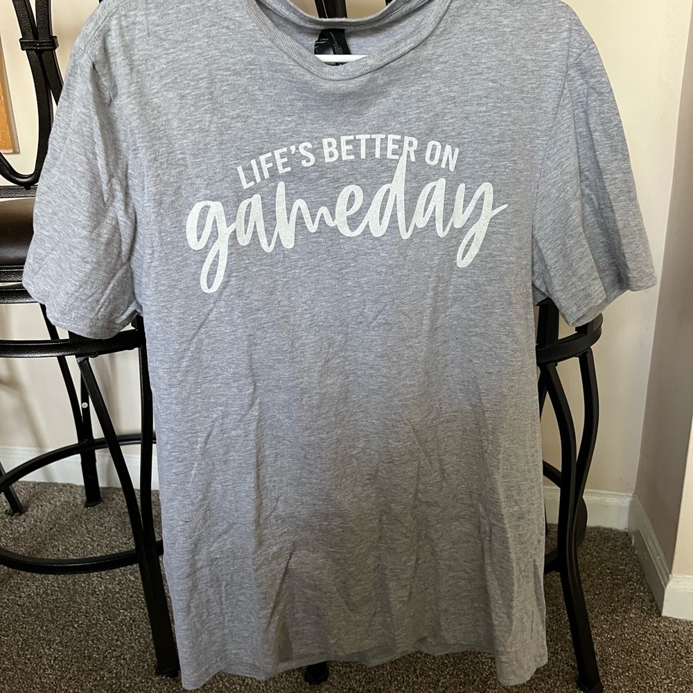 District Gray "Life's Better on Gameday" Short Sleeve Tee